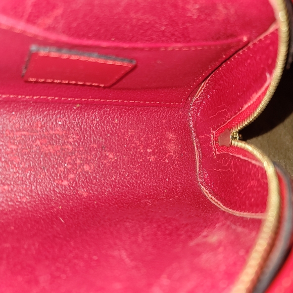 Louis Vuitton Epi Dauphine Jaune Red Clutch Toiletry Crossbody Bag Authentic - Picture 9 of 16